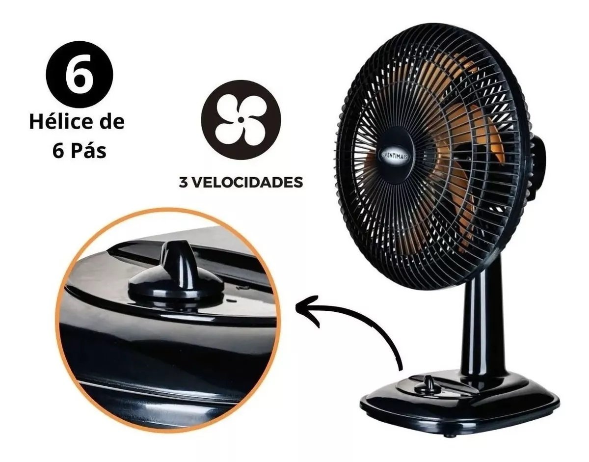 Cadeira para Recepção Plástica 3 Lugares Leve Mais Brinde Ventilador Ventimais 30cm - 6