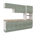 Ver imagem 3 de Cozinha Planejada 5 Peças Arizona CabeCasa MadeiraOriginals Verde/Menta