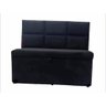 Conjunto Canto Alemão Baú Encosto Ripado Suede 120x120cm:areia - 6
