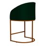 Kit 2 Banco Banqueta Poltrona Mia Base de Metal Bronze Suede Cor:verde - 8