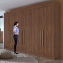 Ver imagem 4 de Guarda-roupa Casal 6 Portas 4 Gavetas Castellaro - Lopas - Imbuia Naturale