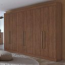 Ver imagem 1 de Guarda-roupa Casal 6 Portas 4 Gavetas Castellaro - Lopas - Imbuia Naturale
