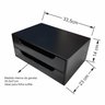 Suporte Para Monitor 2 Gavetas Preto Folha Sulfite A4 Base - 5