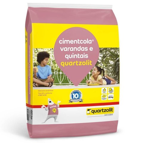 Argamassa para Varandas e Quintais Cinza 20 Kilos - 0309.00001.0020pl - Quartzolit Argamassa Varanda
