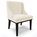 Ver imagem 6 de Kit 2 Poltronas Decorativas Base Fixa de Madeira Firenze Linho Bege/Preto - Gran Belo