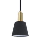 Ver imagem 1 de Pendente Pipe Dourado e Preto (d)12cm (a)19.5cm 1xe14 40w - Me001