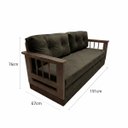 Ver imagem 2 de Sofá Vira Cama Casal Madeira Maciça Confortável Resistente:verde