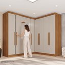 Ver imagem 7 de Guarda-Roupa de Canto Modulado com Espelho 9 Portas 4 Gavetas França