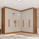 Ver imagem 1 de Guarda-Roupa de Canto Modulado com Espelho 9 Portas 4 Gavetas França