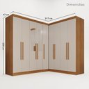 Ver imagem 3 de Guarda-Roupa de Canto Modulado com Espelho 9 Portas 4 Gavetas França