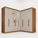 Ver imagem 2 de Guarda-Roupa de Canto Modulado com Espelho 9 Portas 4 Gavetas França