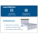 Ver imagem 4 de Cama de Casal England 143,6x119cm Branco/Freijó ENG2138