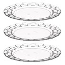 Ver imagem 1 de Kit 3 Pratos Médios 19cm Transparentes Crippa para Servir Sobremesa Doces Petiscos Mesa Posta