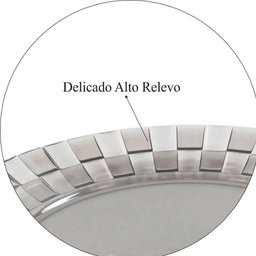 Kit 3 Pratos Médios 19cm Transparentes Crippa para Servir Sobremesa Doces Petiscos Mesa Posta - 3