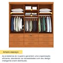 Ver imagem 5 de Guarda Roupa Casal 3 Portas 9 Gavetas 199cm Chicago