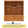 Guarda Roupa Casal 3 Portas 9 Gavetas 199cm Chicago   - 7