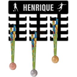 Expositor Porta Medalhas Futebol Masculino Preto 32 Suportes - 2