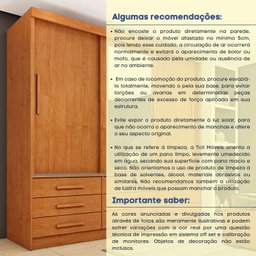 Guarda Roupa Casal com Espelho 3 Portas de Correr 9 Gavetas 199cm Chicago   - 12