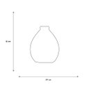 Ver imagem 2 de Vaso Pequeno Decorativo de Cerâmica para Mesa Oasis Marrom e Palha 12x9 cm