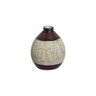 Vaso Pequeno Decorativo de Cerâmica para Mesa Oasis Marrom e Palha 12x9 cm - 1