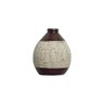 Vaso Pequeno Decorativo de Cerâmica para Mesa Oasis Marrom e Palha 12x9 cm - 3
