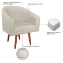 Ver imagem 6 de Poltrona Marilia Pés Palito Linho Yescasa