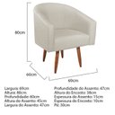 Ver imagem 3 de Poltrona Marilia Pés Palito Linho Yescasa