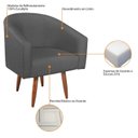 Ver imagem 6 de Poltrona Marilia Pés Palito Linho Yescasa