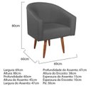 Ver imagem 3 de Poltrona Marilia Pés Palito Linho Yescasa