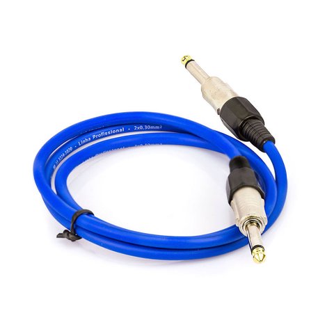 Cabo P10 para P10 Mono Profissional - Azul  3 Metros