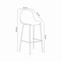 Ver imagem 3 de Banqueta Tânia em Pu Preto Vintage - Rivatti