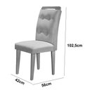 Ver imagem 4 de Mesa Olímpia 120cm Mdf Canto Reto Com 4 Cadeiras Carol