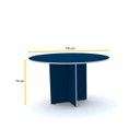 Ver imagem 2 de MESA DE REUNIÃO REDONDA PANDIN MAXXI - AZUL/CINZA MX1100