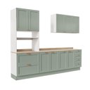 Ver imagem 3 de Cozinha Planejada 4 Peças com Torre para Microondas Arizona CabeCasa MadeiraOriginals Verde/Menta