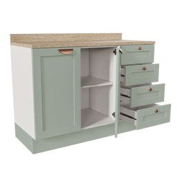 Cozinha Modulada 4 Peças com Torre para Microondas Arizona CabeCasa MadeiraOriginals - 16