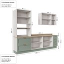 Ver imagem 4 de Cozinha Planejada 4 Peças com Torre para Microondas Arizona CabeCasa MadeiraOriginals Verde/Menta