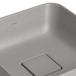 Cuba de Sobrepor Deca Slim 30x30 L.21030.85 Quadrada Soft Antracite - 2