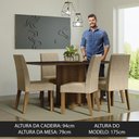 Ver imagem 4 de Conjunto Sala de Jantar Mesa Tampo de Madeira 6 Cadeiras Rustic/preto/imperial Renata Madesa