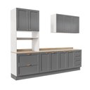 Ver imagem 3 de Cozinha Modulada 4 Peças com Torre para Microondas Arizona CabeCasa MadeiraOriginals Cinza/Branco