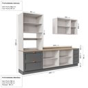 Ver imagem 4 de Cozinha Modulada 4 Peças com Torre para Microondas Arizona CabeCasa MadeiraOriginals Cinza/Branco