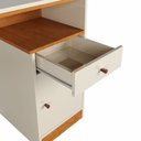 Ver imagem 4 de Escrivaninha Mesa Escritório Office 1 Porta 120cm Nature E Off White