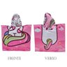 Toalha Poncho De Praia Infantil Capuz Estampada Princesa Unicórnio - 3