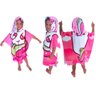 Toalha Poncho De Praia Infantil Capuz Estampada Princesa Unicórnio - 1