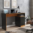Ver imagem 1 de Escrivaninha Mesa Escritório Office 1 Porta 120cm Nature E Preto