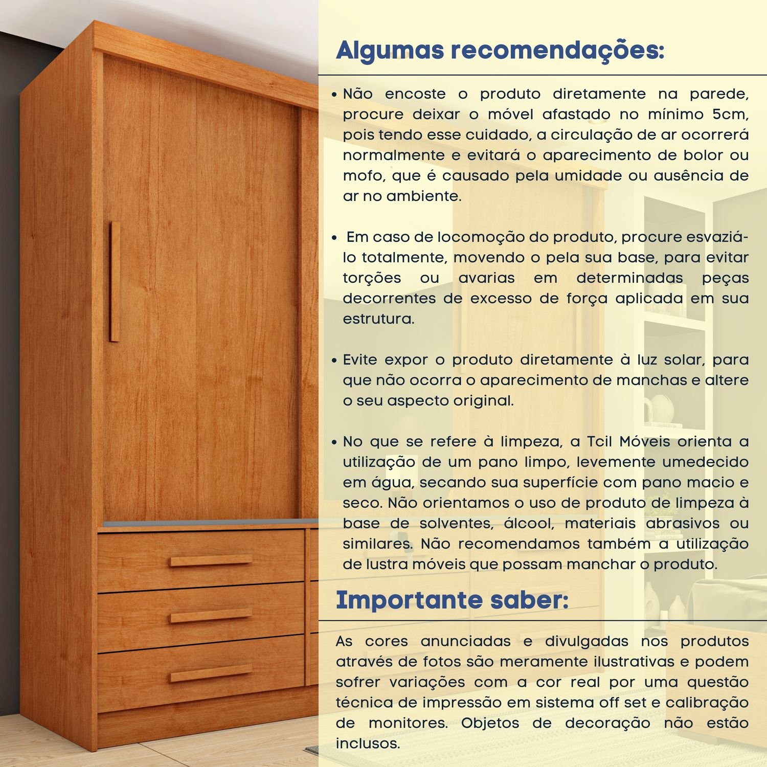 Guarda Roupa Casal com Espelho e pés 3 Portas 9 Gavetas 199cm Chicago   - 13