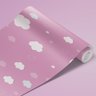 Papel de Parede Infantil - Céu Nuvens Rosa Arte Destaque 2 Metros - 3