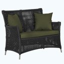 Ver imagem 1 de 1 Sofá Área Externa Igapó Alumínio Pintura Fendi Corda Náutica Estofado Impermeável 13