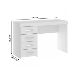 Mesa de Escritório com Gaveteiro 4 Gavetas Soluzione - 3