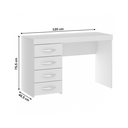 Ver imagem 3 de Mesa de Escritório com Gaveteiro 4 Gavetas Soluzione