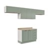 Cozinha Modulada 4 Peças com 3 Aéreos e Balcão 120cm Arizona CabeCasa MadeiraOriginals - 3